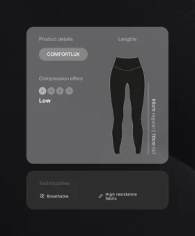 Legginsy ciążowe Comfortlux 65 cm