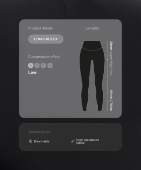 Legginsy Comfortlux z bardzo wysokim stanem i długością do kostek