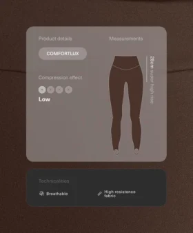 Legginsy Comfortlux z bardzo wysokim stanem i długością do kostek Fuseau Legginsy Comfortlux z bardzo wysokim stanem i długością do kostek Fuseau