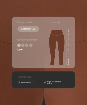Legginsy Comfortlux z bardzo wysokim stanem o długości 50 cm