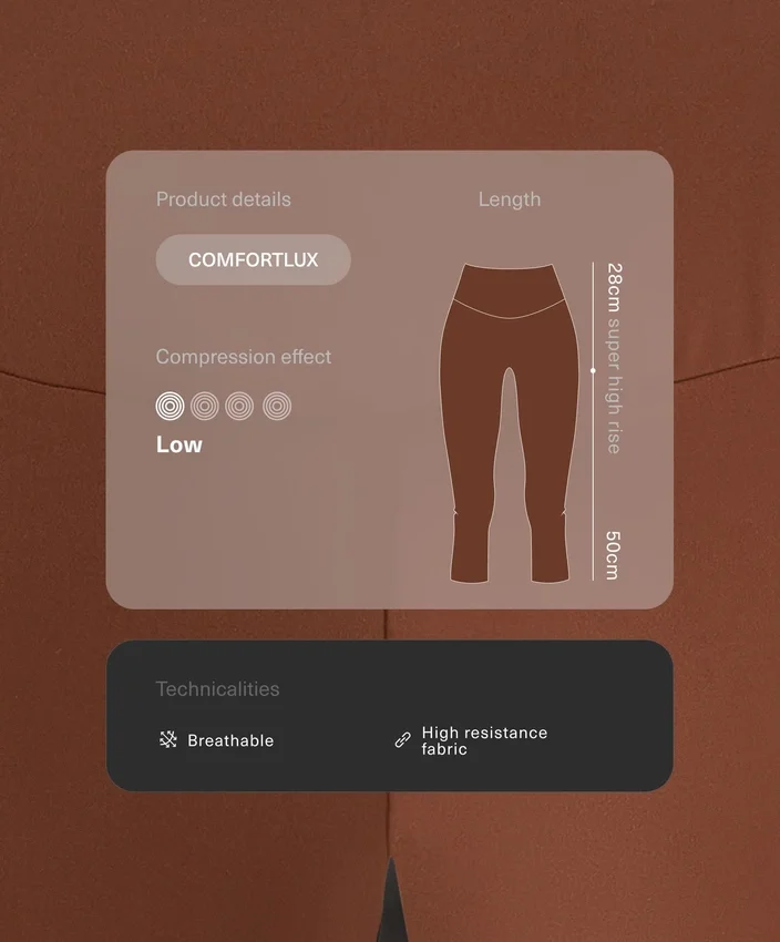 Legginsy Comfortlux z bardzo wysokim stanem o długości 50 cm Legginsy Comfortlux z bardzo wysokim stanem o długości 50 cm