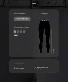 Legginsy Comfortlux z wysokim stanem (65 cm) sięgające do kostek, z paskiem Legginsy Comfortlux z wysokim stanem (65 cm) sięgające do kostek, z paskiem