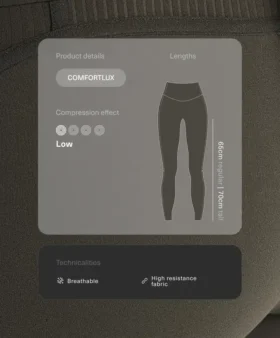 Legginsy Comfortlux z wysokim stanem i ściągaczem, sięgające do kostek Legginsy Comfortlux z wysokim stanem i ściągaczem, sięgające do kostek
