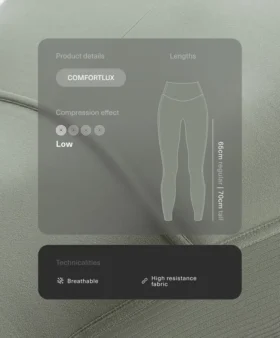 Legginsy Comfortlux z wysokim stanem i ściągaczem, sięgające do kostek Legginsy Comfortlux z wysokim stanem i ściągaczem, sięgające do kostek
