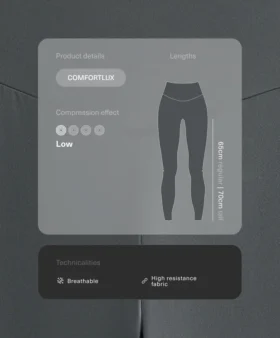 Legginsy Comfortlux z wysokim stanem i długością do kostek