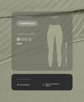Legginsy Comfortlux z wysokim stanem i prążkowanym wykończeniem, sięgające do kostek Legginsy Comfortlux z wysokim stanem i prążkowanym wykończeniem, sięgające do kostek