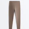 Legginsy Comfortlux z wysokim stanem i wykończeniem typu hemstitch, sięgające do kostek