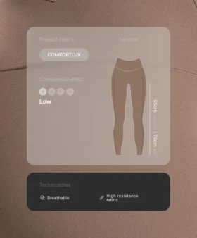 Legginsy Comfortlux z wysokim stanem i wykończeniem typu hemstitch, sięgające do kostek Legginsy Comfortlux z wysokim stanem i wykończeniem typu hemstitch, sięgające do kostek