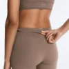 Legginsy Comfortlux z wysokim stanem i wykończeniem typu hemstitch, sięgające do kostek