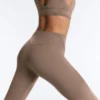 Legginsy Comfortlux z wysokim stanem i wykończeniem typu hemstitch, sięgające do kostek