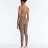 Legginsy Comfortlux z wysokim stanem i wykończeniem typu hemstitch, sięgające do kostek