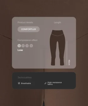 Legginsy Comfortlux z wysokim stanem, sięgające do kolan, o długości 40 cm Legginsy Comfortlux z wysokim stanem, sięgające do kolan, o długości 40 cm