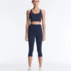 Legginsy Comfortlux z wysokim stanem, sięgające do kolan, o długości 40 cm