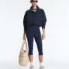 Legginsy Comfortlux z wysokim stanem, sięgające do kolan, o długości 40 cm