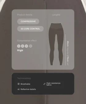 Legginsy do kostek z wysokim stanem, Compressive Core Control, z elementami odblaskowymi Legginsy do kostek z wysokim stanem, Compressive Core Control, z elementami odblaskowymi