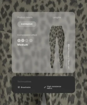 Legginsy Evermove w panterkę, z wysokim stanem i długością do kostek Legginsy Evermove w panterkę, z wysokim stanem i długością do kostek