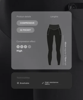 Legginsy kompresyjne z wysokim stanem, sięgające do kostek, z kieszenią Legginsy kompresyjne z wysokim stanem, sięgające do kostek, z kieszenią