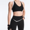 Legginsy Perfect-Adapt z wysokim stanem i długością do kostek, z kontrastowymi detalami