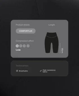 Legginsy rowerowe Comfortlux z wysokim stanem 25 cm Legginsy rowerowe Comfortlux z wysokim stanem 25 cm