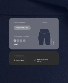Legginsy rowerowe Comfortlux z wysokim stanem o długości 20 cm Legginsy rowerowe Comfortlux z wysokim stanem o długości 20 cm