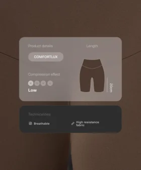 Legginsy rowerowe Comfortlux z wysokim stanem o długości 20 cm Legginsy rowerowe Comfortlux z wysokim stanem o długości 20 cm