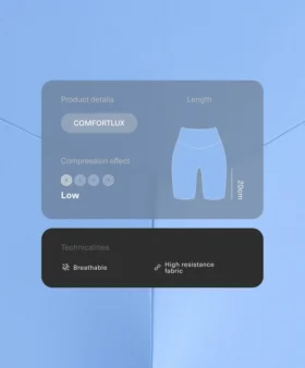 Legginsy rowerowe Comfortlux z wysokim stanem o długości 20 cm Legginsy rowerowe Comfortlux z wysokim stanem o długości 20 cm