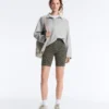 Legginsy rowerowe Evermove z wysokim stanem 20 cm w panterkę