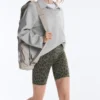 Legginsy rowerowe Evermove z wysokim stanem 20 cm w panterkę