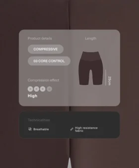 Legginsy rowerowe z wysokim stanem i Compressive Core Control 25 cm Legginsy rowerowe z wysokim stanem i Compressive Core Control 25 cm