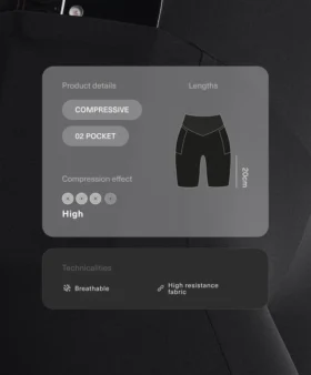 Legginsy rowerowe z wysokim stanem i kieszenią Compressive, 20 cm Legginsy rowerowe z wysokim stanem i kieszenią Compressive, 20 cm