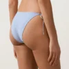 Majtki bikini o średnim stopniu zakrycia z wiązaniem, z teksturowanego materiału w paski