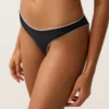 Majtki bikini o średnim stopniu zakrycia z wycięciem w kształcie litery U i lamówką