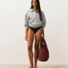 Majtki bikini o średnim stopniu zakrycia z wycięciem w kształcie litery U i lamówką