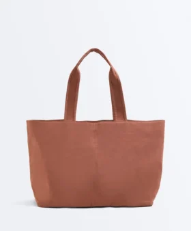 Miękka torba typu shopper z zamkiem