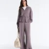 Soft Touch Modal Jacket with Adjustable Waist and High Collar Soft Touch Modal Jacket with Adjustable Waist and High Collar