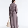 Soft Touch Modal Jacket with Adjustable Waist and High Collar Soft Touch Modal Jacket with Adjustable Waist and High Collar