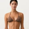 Mini trójkątny top bikini w groszki Mini trójkątny top bikini w groszki