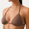 Mini trójkątny top bikini w groszki Mini trójkątny top bikini w groszki