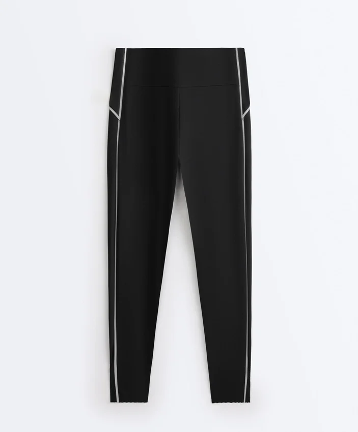 Odblaskowe legginsy do kostek z wysokim stanem i Compressive Core Control Odblaskowe legginsy do kostek z wysokim stanem i Compressive Core Control