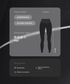 Odblaskowe legginsy do kostek z wysokim stanem i Compressive Core Control