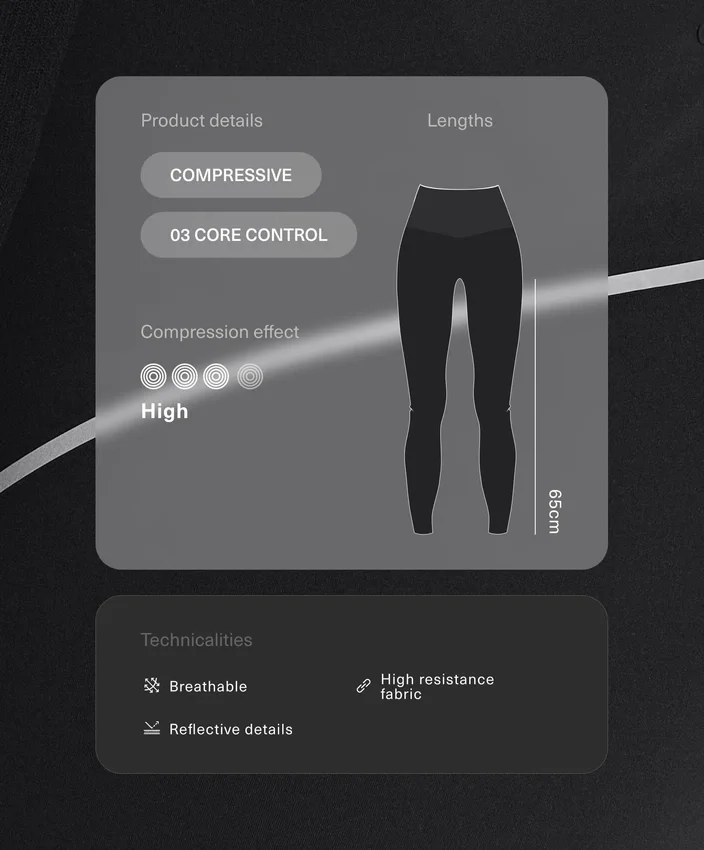 Odblaskowe legginsy do kostek z wysokim stanem i Compressive Core Control Odblaskowe legginsy do kostek z wysokim stanem i Compressive Core Control