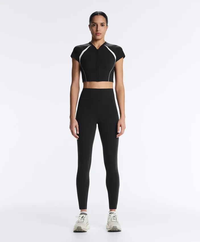 Odblaskowe legginsy do kostek z wysokim stanem i Compressive Core Control Odblaskowe legginsy do kostek z wysokim stanem i Compressive Core Control