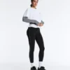 Odblaskowe legginsy do kostek z wysokim stanem i Compressive Core Control Odblaskowe legginsy do kostek z wysokim stanem i Compressive Core Control