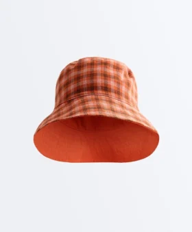 Odwracalny kapelusz typu bucket z mieszanki bawełny w kratkę Odwracalny kapelusz typu bucket z mieszanki bawełny w kratkę