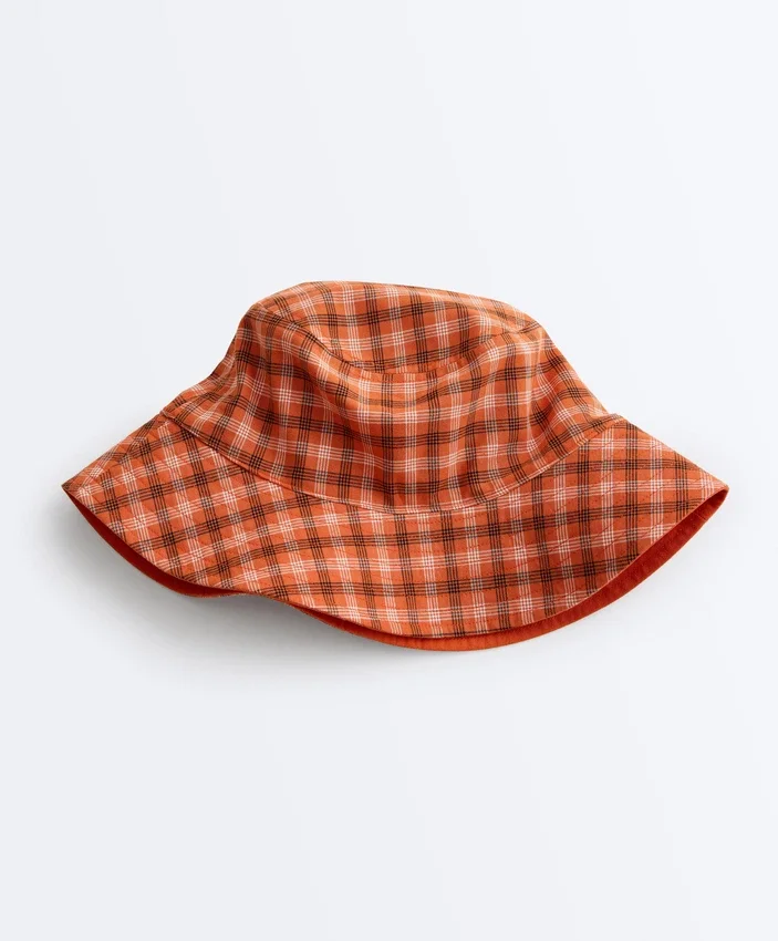 Odwracalny kapelusz typu bucket z mieszanki bawełny w kratkę Odwracalny kapelusz typu bucket z mieszanki bawełny w kratkę