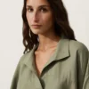Oversize’owe koszule z krótkim rękawem, w 100% z lnu