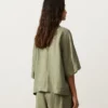 Oversize’owe koszule z krótkim rękawem, w 100% z lnu