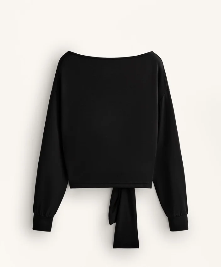 Soft Touch bluza z węzłem z modalu Soft Touch bluza z węzłem z modalu