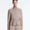 Soft Touch Modal Jacket with Adjustable Waist and High Collar Soft Touch Modal Jacket with Adjustable Waist and High Collar