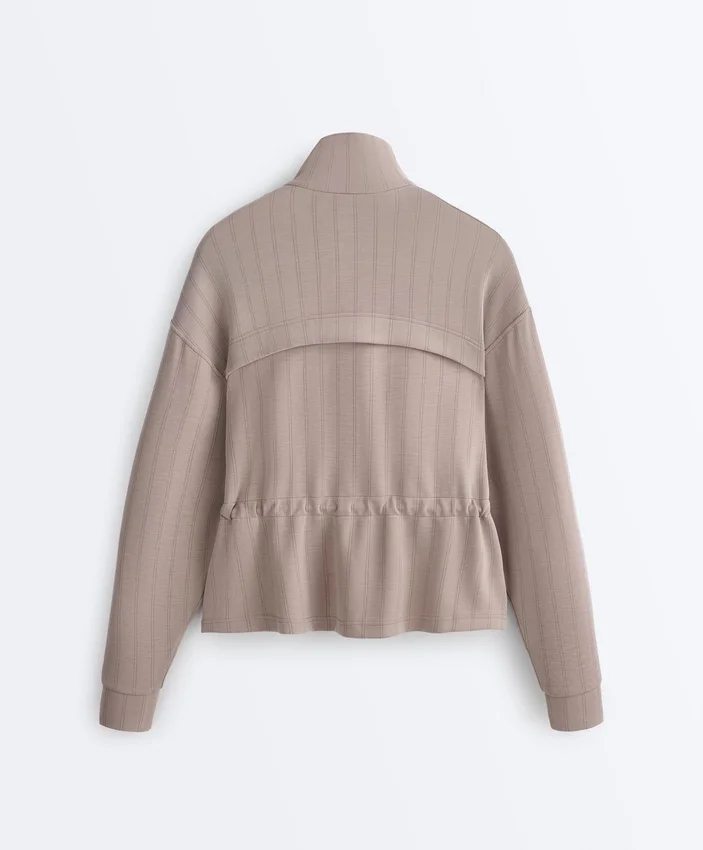 Soft Touch Modal Jacket with Adjustable Waist and High Collar Soft Touch Modal Jacket with Adjustable Waist and High Collar